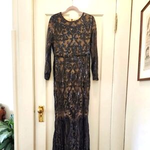 Miss Ord Black Sequined Gown